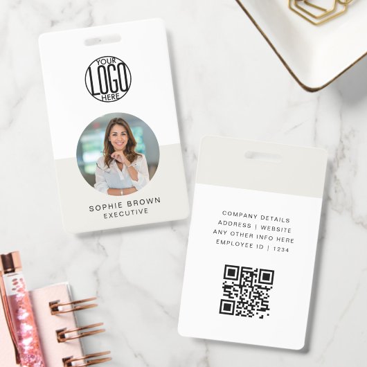 Naambadgekaart | Aangepaste QR-code personeelsbadg Badge (Kantoor)