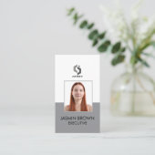 Naambadgekaart & aangepaste QR-code werknemer Visitekaartje (Staand voorkant)