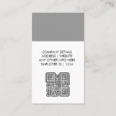 Naambadgekaart & aangepaste QR-code werknemer Visitekaartje (Achterkant)