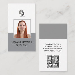 Naambadgekaart & aangepaste QR-code werknemer Visitekaartje