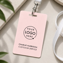 Naambadgekaart | Op maat gemaakte roze ID-badges Badge