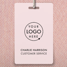 Naambadgekaart | Op maat gemaakte roze ID-badges Badge