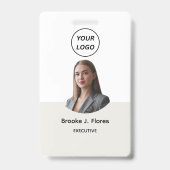 Naambadgekaart | Pasje met aangepaste QR-code voor Badge (Voorzijde)