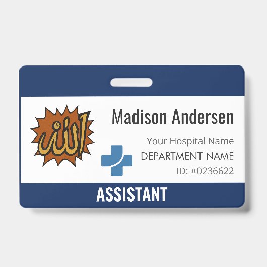 Naambadges ID-kaarthouder met haspel voor badgecli Badge (Voorzijde)