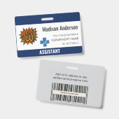 Naambadges ID-kaarthouder met haspel voor badgecli Badge (Voor- en achterkant)