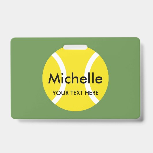 Naambadges op maat voor tennisser en coach badge (Voorzijde)