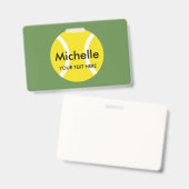 Naambadges op maat voor tennisser en coach badge (Voor- en achterkant)