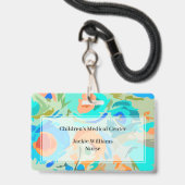 Naambadges voor medisch personeel van het Kinderzi Badge (Voorzijde met lanyard)