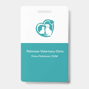 Naambadges voor personeel van een veterinaire prak badge