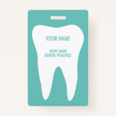Naambadges voor tandartsen met logo badge (Voorkant)