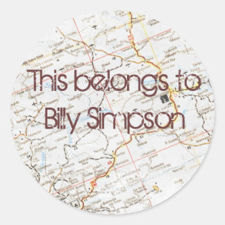 Naamboek borden ronde sticker