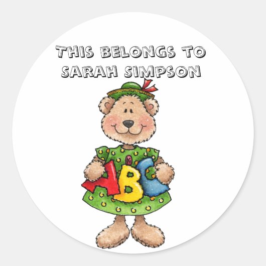 Naamboek borden ronde sticker (Voorkant)