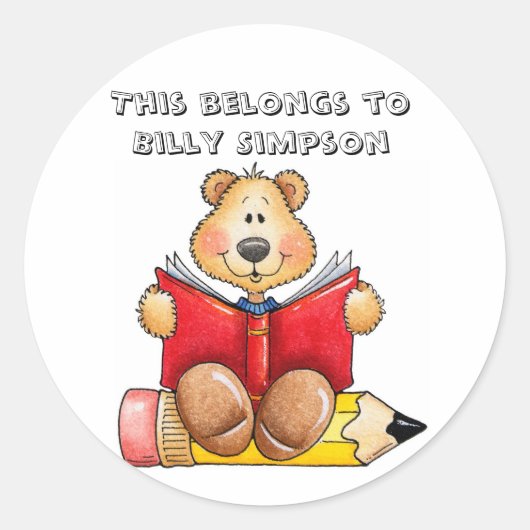 Naamboek borden ronde sticker (Voorkant)