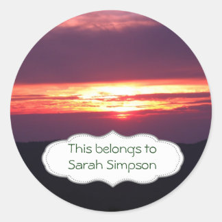 Naamboek borden ronde sticker