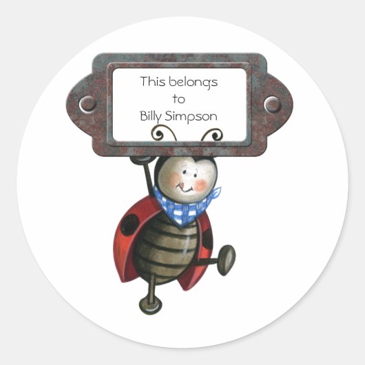 Naamboek borden ronde sticker (Voorkant)