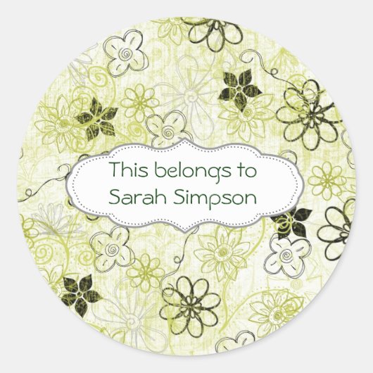 Naamboek borden ronde sticker (Voorkant)