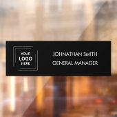 Naambord | Aangepaste Zakelijke Logo Zwarte Deurfo Raamsticker (Vel 2)