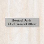 Naambord CFO hangend deur bord Deurbordje (Voorkant)