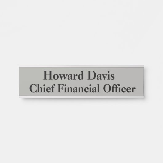 Naambord CFO hangend deur bord Deurbordje (Voorkant)