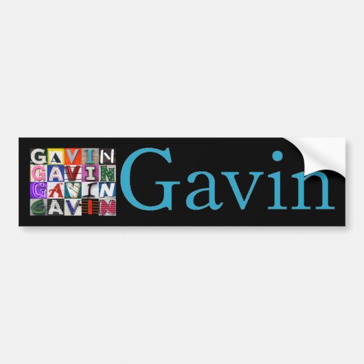 Naambord Gavin sticker (Voorkant)