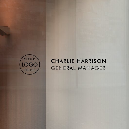 Naambord | Glazen Deur Zakelijk Logo Transparant Raamsticker