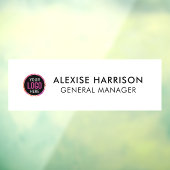 Naambord Kantoor Deur Bedrijfslogo Modern Wit Raamsticker (Vel 3)