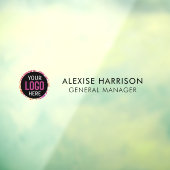 Naambord Kantoor Deur Zakelijk Logo Modern Wit Raamsticker (Vel 3)