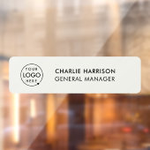 Naambord | Professionele Zakelijke Logo Grijs Raamsticker (Vel 2)