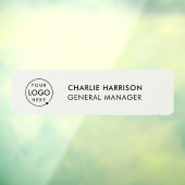 Naambord | Professionele Zakelijke Logo Grijs Raamsticker (Vel 3)