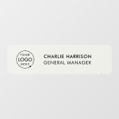 Naambord | Professionele Zakelijke Logo Grijs Raamsticker (Vel)