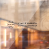 Naambord | Transparant glazen deur Zakelijk logo Raamsticker (Vel 2)