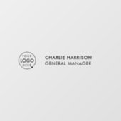 Naambord | Transparant glazen deur Zakelijk logo Raamsticker (Vel)