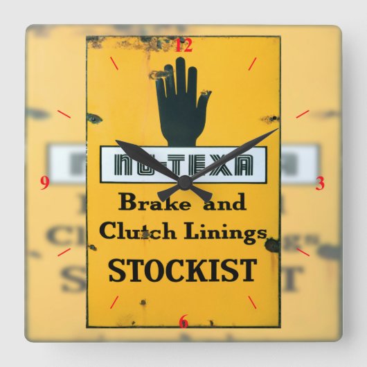  naambord. vierkante klok (Voorkant)