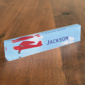 naamborden van het vliegtuigbureau (Zijkant)