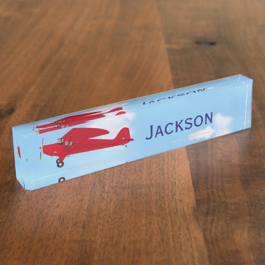 naamborden van het vliegtuigbureau (Zijkant)