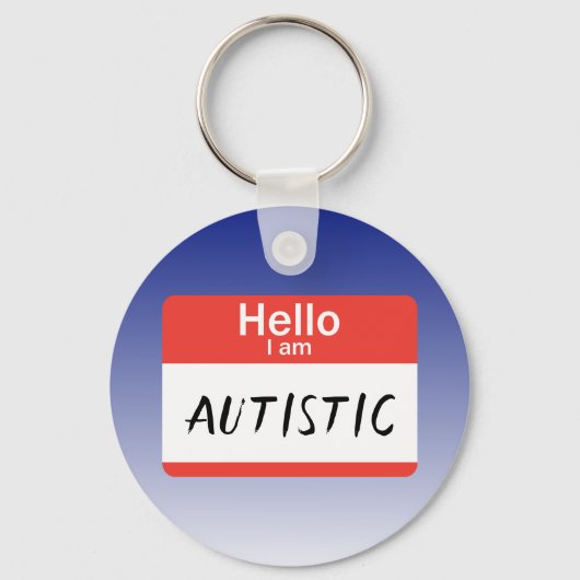 Naambordje Autistisch Sleutelhanger (Voorkant)