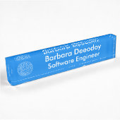 Naambordje Blauwe Bureaublad Software Engineer