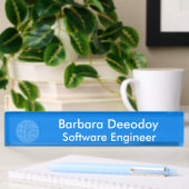 Naambordje Blauwe Bureaublad Software Engineer