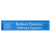 Naambordje Blauwe Bureaublad Software Engineer (Voorkant)