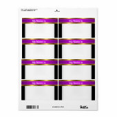 Naambordje Label goud Paars Zwart (Full Sheet)