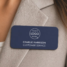 Naambordje | Magnetisch Aangepast Logo Navy Person Naamplaatje