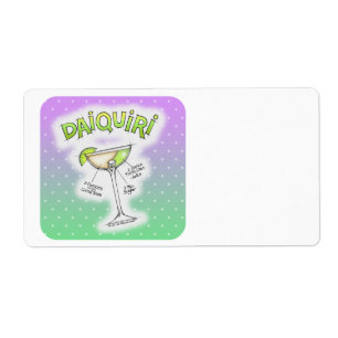 NAAMBORDJES, ETIKETTEN - DAIQUIRI RECEPT COCKTAIL 