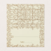 Naambordjes Trouwtafel Vintage Kaart (Buitenkant ongevouwen)
