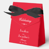 Naamfeest verjaardagsfeestje Rood & Wit Bedankdoosjes (Voorkant)