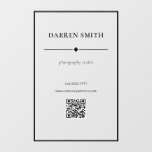 Naamframe QR-code voor professioneel kantoor Raamsticker (Vel)