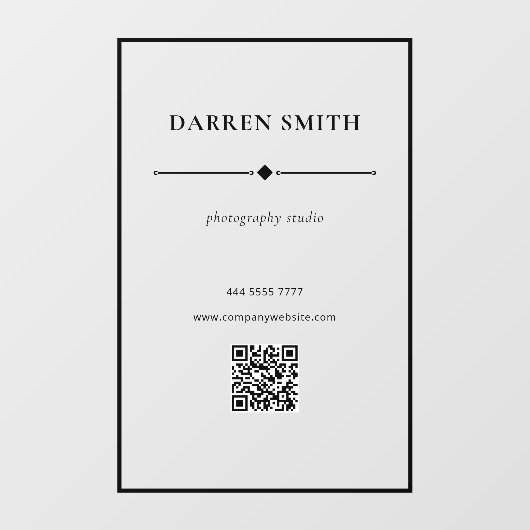 Naamframe QR-code voor professioneel kantoor Raamsticker (Vel)