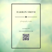 Naamframe QR-code voor professioneel kantoor Raamsticker (Vel 3)