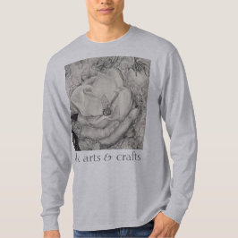 Naamgenoot magnolia, bloemen, stof, katoen en hand t-shirt