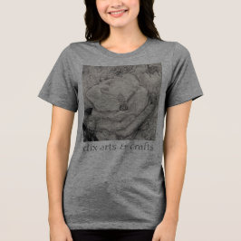 Naamgenoot magnolia, bloemen, stof, katoen en hand Tri-Blend shirt