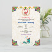 Naamgevingsceremonie in het Hindoeïsme Kaart (Staand voorkant)